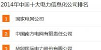 2014年中国十大电力信息化公司排名