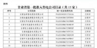 甘肃:公布第一批售电公司目录(附15家售电公司名单)