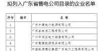 第六批46家!广东拟列入售电公司目录企业公示(附前五批)