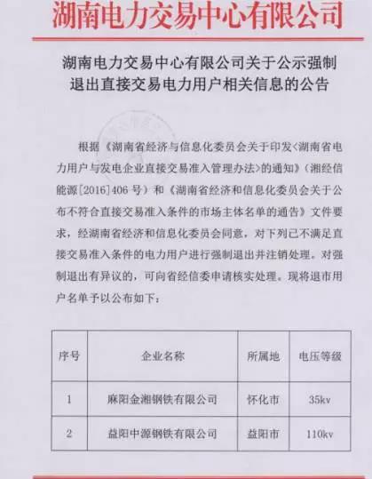 湖南3家直接交易电力用户被拦在门槛外