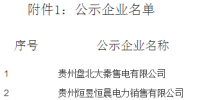 贵州新公示2家售电公司