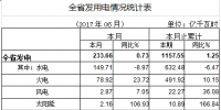 湖北省2017上半年电力运行<font color=