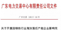 广东发布关于开展因钢铁行业淘汰落后产能企业影响<font color=