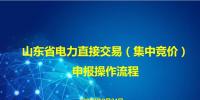 【图解】山东省电力直接交易(集中竞价)申报操作流程