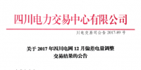 2017年四川电网12月<font color=