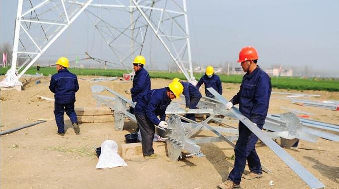 伯阳—颍州500千伏线路工程全面组塔