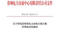 貴州省電力市場(chǎng)主體注冊(cè)管理辦法:市場(chǎng)主體同一時(shí)間內(nèi)不得重復(fù)注冊(cè)