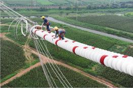 蒙西—天津南特高压线路沧州青县段加紧施工