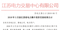 3月江蘇省電力集中競(jìng)價(jià)交易結(jié)果:成交電量26.11億千瓦時(shí)