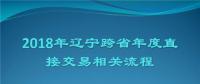 2018年辽宁跨省年度直接交易相关流程