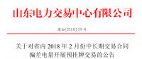 山东2月中长期交易合同偏差电量预挂牌交易22日展开