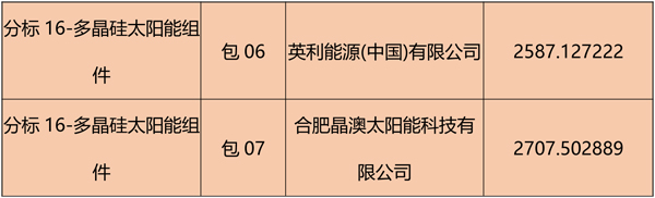 国网2018综合能源服务项目招标光伏组件、逆变器中标名单