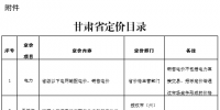 甘肃省定价目录发布:涉及省级以下电网输配电价、<font color=