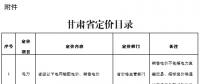 甘肃省定价目录发布：涉及省级以下电网输配电价、销售电价