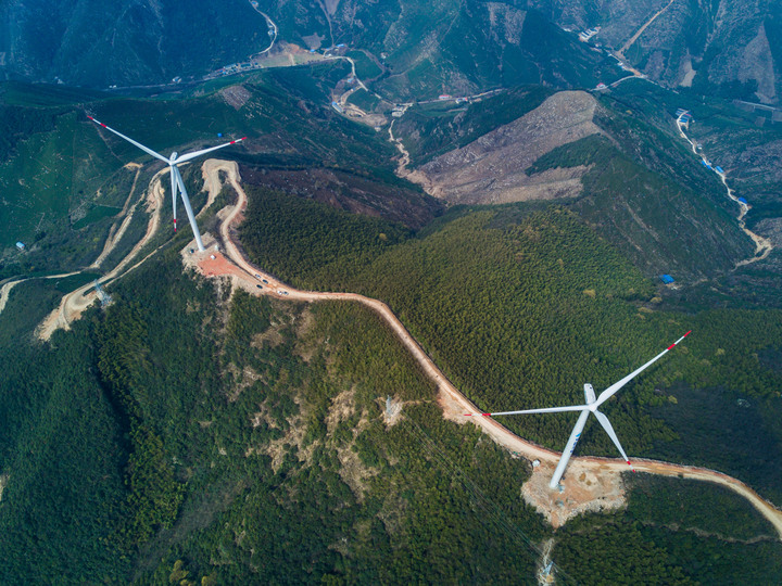 浙北最大低风速风电场一期（53MW）正式并网发电