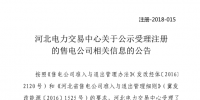 河北新公示19家售电公司 另有13家售电公司通过公示