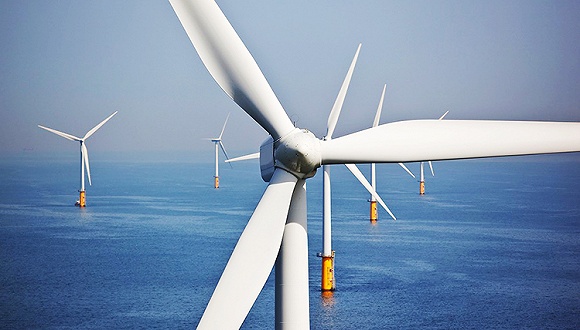 全球首个“浮”在海面上的风力发电厂 能储存相当200多万部“iPhone”电池的电量