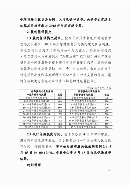 四川2018年度电力直接交易1号公告：风电、光伏、部分水电企业可参与直接交易