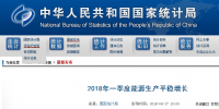 统计局发布一季度能源生产情况:发电量1.6万亿千瓦时 同比增长8%