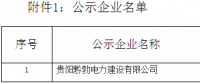 贵州电力交易中心公示1家售电公司