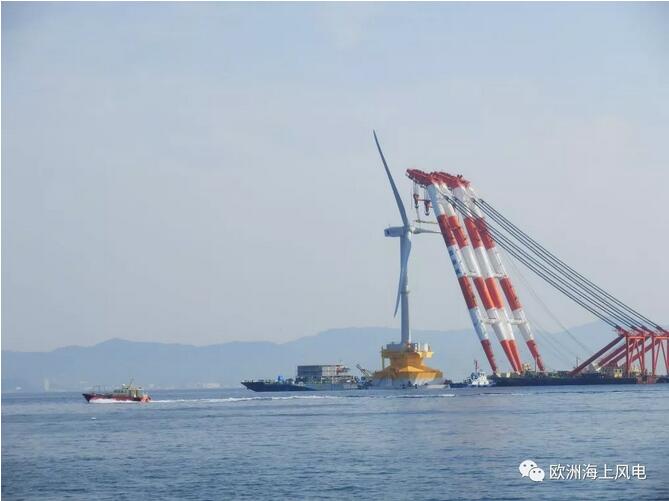 日本漂浮式海上风机专用安装船正式下水