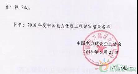 7个风电工程获奖！2018中国电力优质工程评审结果名单出炉！（附详细名单）