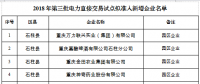 重庆市2018年第三批电力直接交易试点拟准入新增企业名单