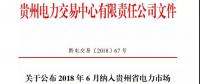 关于公布 2018 年6月纳入贵州省电力市场主体目录售电公司名单的通知