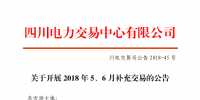 四川2018年5、6月补充交易7月5日展开（附时间安排）