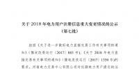 河南2018年电力用户重大注册信息变更情况公示(第七批)
