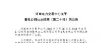 河南售电公司公示结果(第二十批)：8家售电公司注册生效