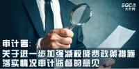 审计署:关于进一步加强减税降费政策措施落实情况审计监督的意见