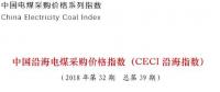中电联公布沿海电煤采购指数CECI第39期：电煤价格小幅上涨