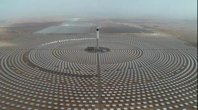 世界最大光热电站★  摩洛哥努奥光热电站项目★  待项目完全建成后，努奥光热电站将为超过100万的摩洛哥家庭提供清洁能源，还可以把富余的电能出口到欧洲。