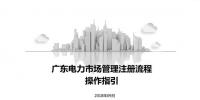 PPT | 广东电力市场注册流程操作指引