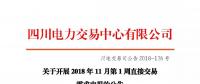 公告 | 四川关于开展2018年11月第1周直接交易需求申报的公告