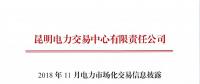 云南2018年11月电力市场化交易信息披露