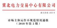 冀北电力市场主体运作不规范情况通报(2018年第2期):21家售电公司未按要求补充完善注册信息