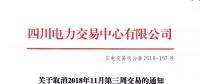 四川取消2018年11月第三周交易