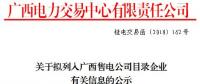 广西公示1家配售电公司