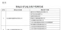 山东公示11月23家售电公司与新增的236家电力用户代理关系