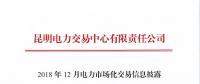 云南2018年12月电力市场化交易信息披露