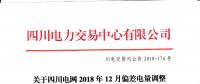 四川2018年12月偏差电量调整交易：40家电厂申报9家未申报