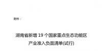 湖南省发布《湖南省新增19个国家重点生态功能区产业准入负面清单(试行)》对水力发电、风力发电、太阳能发电等严格管控