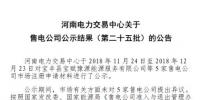 河南发布了《关于售电公司公示结果(第二十五批)的公告》