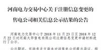 河南大华售电有限公司注册信息变更生效