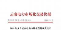 云南发布了《云南电力市场化交易快报(2019年1月)》