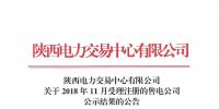 陕西发布了《关于2018年11月受理注册的售电公司公示结果的公告》