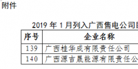 广西发布了《关于公布2019年1月列入广西售电公司目录企业名单的通知》