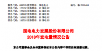国电电力:2018年累计完成发电量2132.21亿千瓦时